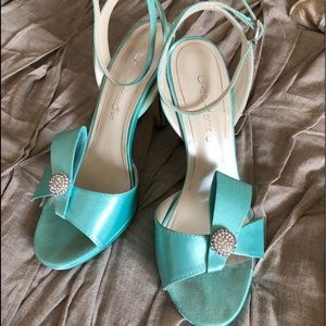 Caparros Seafoam Strappy Heels!